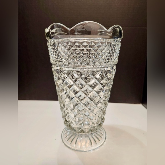 Wexford Other - Vintage Anchor Hocking Wexford Clear 10" Scalloped & Footed Vase